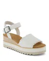 Toms Diana Platform Wedge Sandal In White