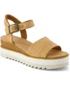 Toms Women's Diana Leopard Wedge Sandal - Grösse Eu 39 Sandalen In Brown Sugar Raffia