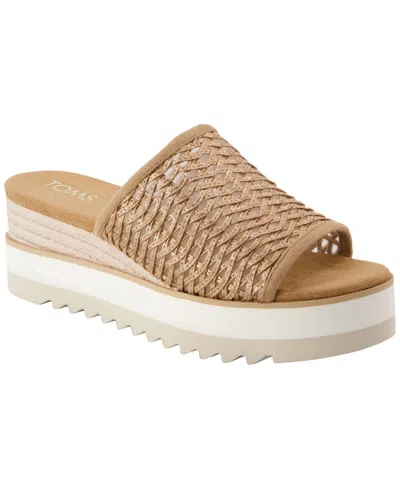 Toms Women's Diana Slip-on Wedge Sandals In Brown