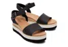Toms Women's Diana Flatform Wedge Sandals Women's Shoes In Black