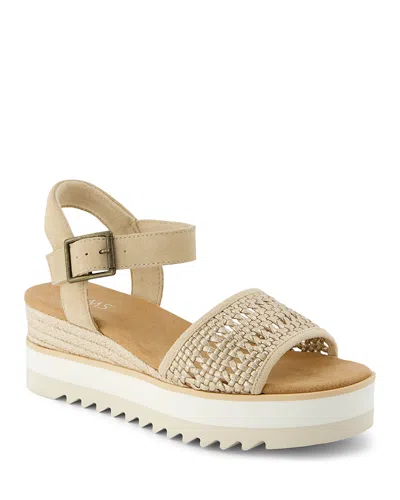 TOMS WOMEN'S DIANA WOVEN PLATFORM SANDALS