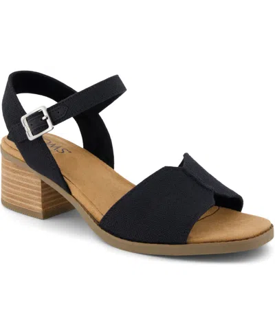 Toms Women's Eloise Block Heel Dress Sandals In Black
