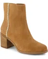 Toms Evelyn Bootie In Tan Leather