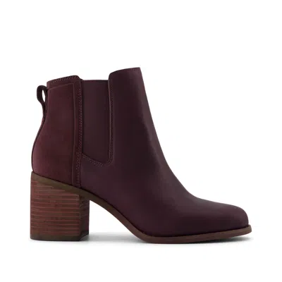 Toms Women's Evelyn Chelsea Blackberry Suede Leather Boot In Purple