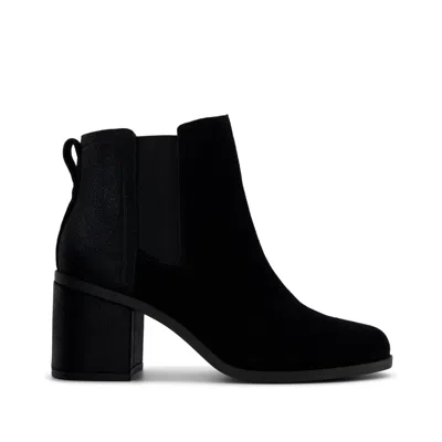 Toms Block Heel Chelsea Boot In Black