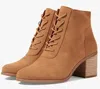 Toms Women's Evelyn Block Heel Lace-up Booties In Multi