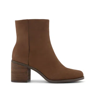 Toms Women's Evelyn Oak Leather Boot In Brown