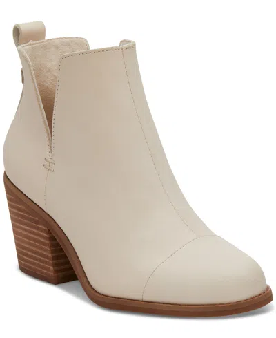 Toms Women's Everly Cutout Block Heel Booties In Neutral