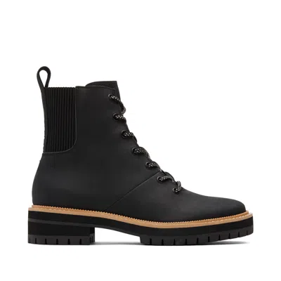 Toms Women's Frankie Water Resistant Lace-up Boot In Black