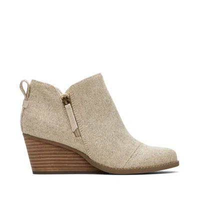 Toms Women's Goldie Glimmer Wedge Boot In Animal Print