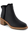 Toms Hailey Water Resistant Leather Bootie In Black