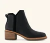 TOMS WOMEN'S HAILEY BOOTS IN BLACK LEATHER
