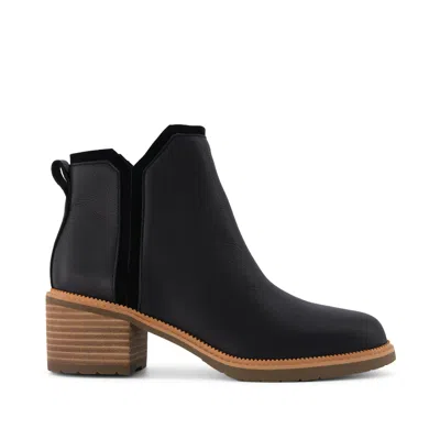 Toms Women's Hailey Water Resistant Leather Boot In Black