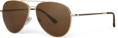 Toms Women's Hudson Sunglasses In Shiny Gold/brown