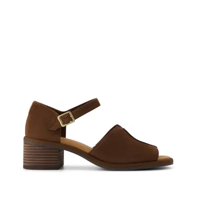 Toms Women's Ines Heel Hot Cocoa Kid Suede In Brown