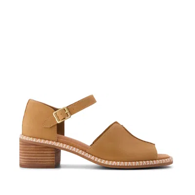 Toms Women's Ines Heel Toffee Nubuck Leather In Brown