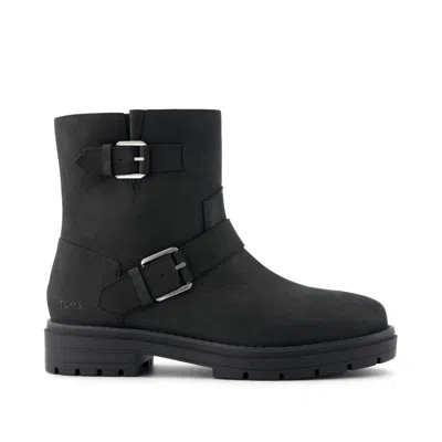 Toms Women's Ionie Moto Leather Boot In Black