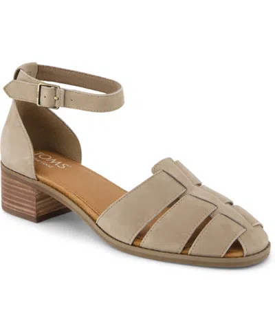 Toms Jaclyn Ankle Strap Fisherman Sandal In Gray