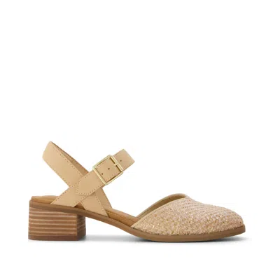 Toms Women's Jaclyn Heel Metallic Raffia In Nude
