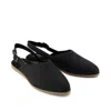 Toms Women's Jade Slingback Flat Leather In Black