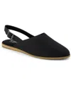 Toms Women's Jade Slingback Flat Leather In Black Leather