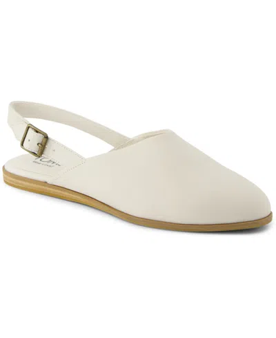 Toms Women's Jade Slingback Pointed Toe Flats In Light Sand Leather