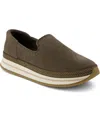Toms Jocelyn Slip-on Platform Sneaker In Canteen Green Suede