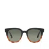 Toms Women's Juniper Black Tortoise Fade Polarized Traveler Sunglasses In Multi