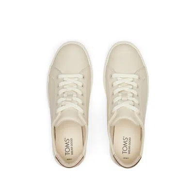 Toms Women's Kameron Cream Metallic Leather Sneaker In Neutral
