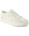 Toms Women's Kameron Lace Up Sneakers In White Oversized Floral Eyelet