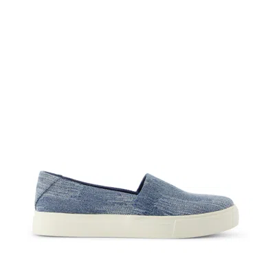 Toms Women's Kameron Slip On Sneaker Dark Sky Textured Denim In Blue
