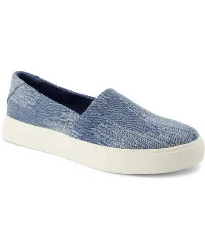 Toms Women's Kameron Slip-on Sneakers In Dark Sky Textured Denim