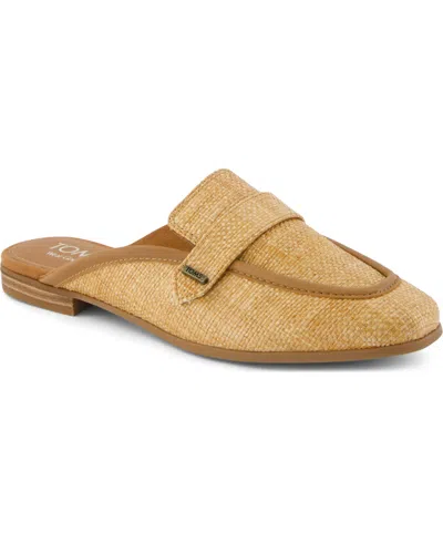 Toms Women's Lynette Slip-on Mules In Brown Sugar Raffia,leather
