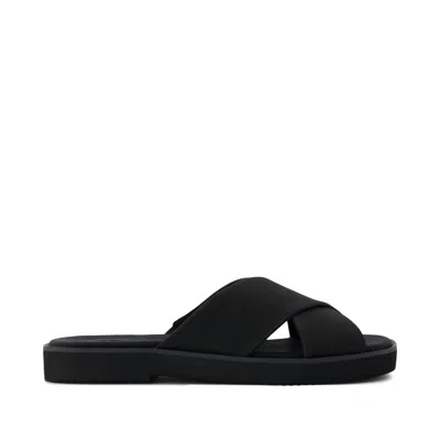Toms Women's Mae Crossover Slide Sandal Leather In Black
