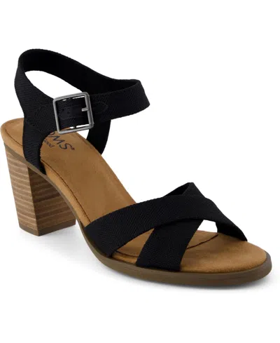 Toms Women's Majorca Ankle Strap Dress Sandals In Black