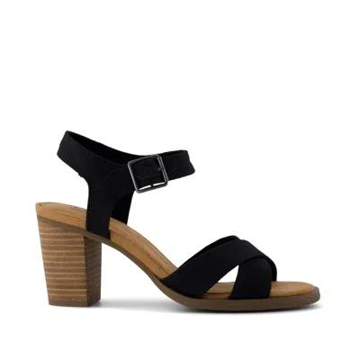 Toms Women's Majorca Ankle Strap Heeled Sandal Woven Melange In Animal Print