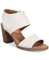 Toms Majorca Block Heel Sandal In Natural