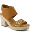 Toms Majorca Platform Sandal In Brown Sugar Geo Basketweave Polyurethane