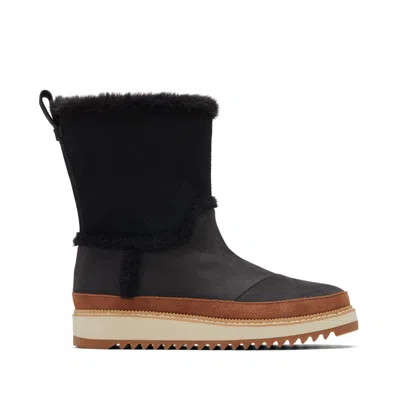 Toms Women's Makenna Water Resistant Faux Fur Boot In Animal Print