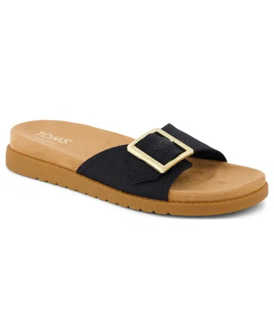 Toms Women's Marin Open Toe Slide Sandals In Black