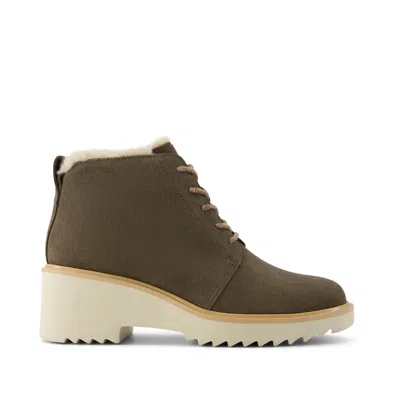 Toms Maude Lace-up Wedge Bootie In Green