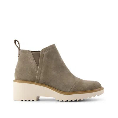 Toms Women's Maude Wedge Boot Canteen Suede In Brown