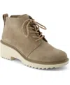 Toms Maude Lace-up Wedge Bootie In Tan,beige