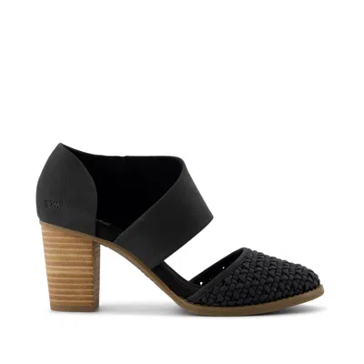 Toms Women's Milan Geo Basket Pu Leather Closed Toe Heel In Black
