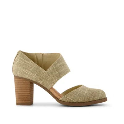 Toms Milan Nova Block Heel Pump In Gold