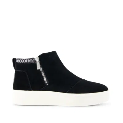 TOMS WOMEN'S PERCY MID PLATFORM SNEAKER WATER RESISTANT SUEDE
