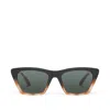 Toms Women's Sahara Honey Tortoise Fade Traveler Sunglasses In Black