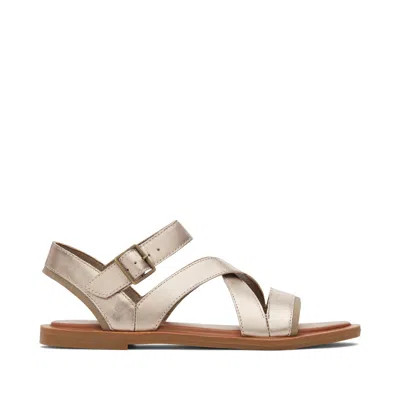 Toms Women's Sloane Leather Strappy Sandal In Gold