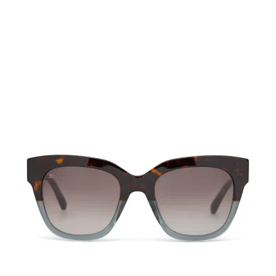 Toms Women's Sloane Tortoise Ocean Grey Fade Handcrafted Sunglasses In Multi