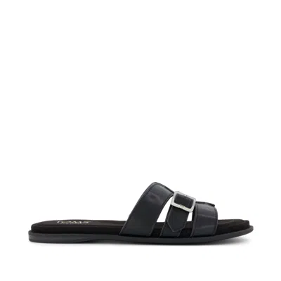 Toms Women's Sol Slide Sandal Leather In Black